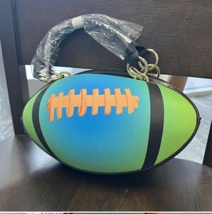 Cslessa Green Orange Black  Football-Shaped 11x5x5 Handbag Shoulder Strap
